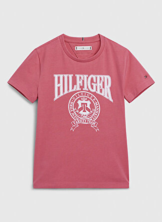 Tommy Hilfiger Baskılı Kırmızı Kız Çocuk T-Shirt KG0KG07081XI4