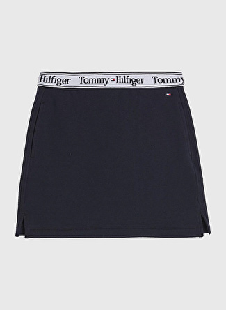 Tommy Hilfiger Yüksek Bel Normal Açık Mavi Baskılı Midi Kız Çocuk Etek KG0KG07158DW5