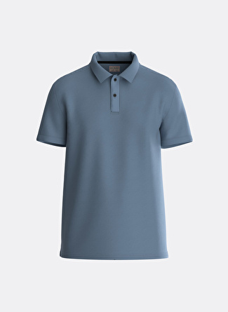 Guess Mavi Erkek Polo Yaka Baskılı T-Shirt M3RP55KBL91_OZ SS POLO - ORG COTTON