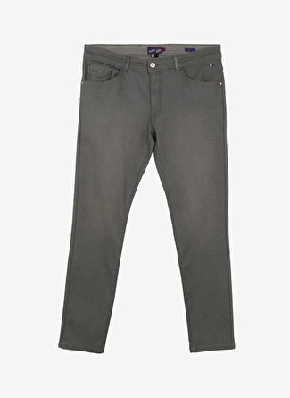 U.S. Polo Assn. Normal Bel Normal Paça Slim Fit Gri Erkek Denim Pantolon PARKER23Y-GREY