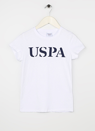 U.S. Polo Assn. Baskılı Beyaz Erkek Çocuk T-Shirt GEARTKIDSIY023