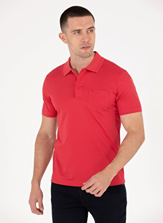 Pierre Cardin Polo Yaka Düz Kırmızı Erkek T-Shirt SAND