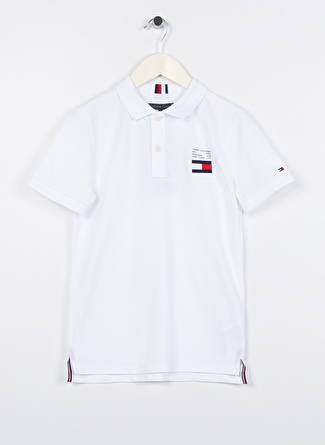 Tommy Hilfiger Beyaz Erkek Çocuk T-Shirt KB0KB07949YBR