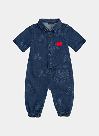 Gb Bayb Layette Baskılı Regular Fit İndigo Bebek Tulum 23PSSBG1801