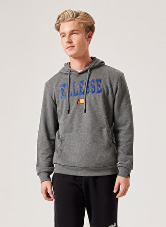 Ellesse Gri Melanj Erkek Kapüşonlu Sweatshirt M019-DG