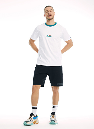 Ellesse Beyaz Erkek Bisiklet Yaka T-Shirt CM018-WT