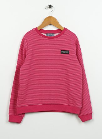 Discovery Expedition Pembe Melanj Kız Çocuk Bisiklet Yaka Basic Sweatshirt D3WG-SWT12