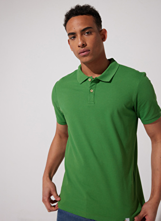 Riders By Lee Regular Fit Normal Kesim  Polo Yaka Yeşil Tişört