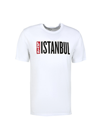 Levis Bisiklet Yaka Baskılı Beyaz Erkek T-Shirt A7747-0000 ISTANBUL CITY TEE LOCAL