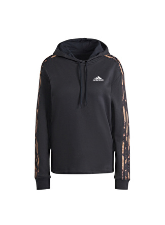 adidas Siyah Kadın Kapüşon Yaka Regular Fit Sweatshirt IL5872-VIBAOP 3S HD