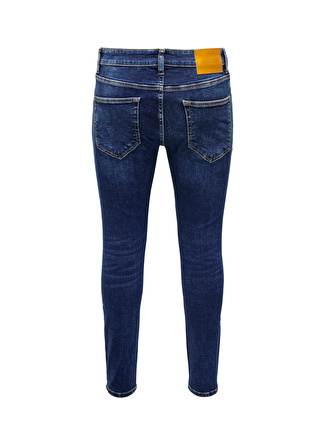 Only & Sons Yüksek Bel Dar Erkek Denim Pantolon 22026095_ONSWARP SKINNY D. BLUE 609