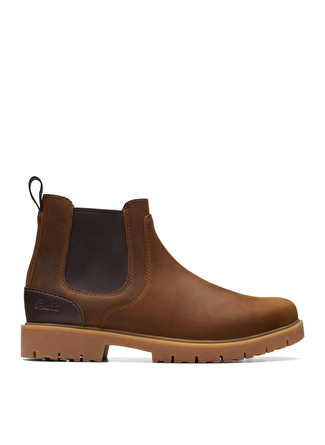 Clarks Deri Kahve Erkek Bot Rossdale Top