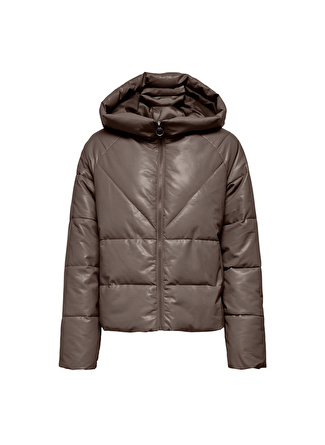 Only Kahve Kadın Mont ONLNEWANJA FAUX LEATHER PUFFER CC O