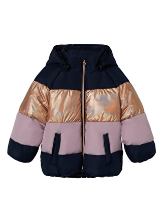 Name İt Lacivert Kız Bebek Mont NMFMILLE PUFFER JACKET BLOCK FOIL