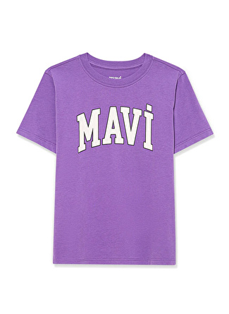 Mavi Baskılı Mor Erkek Çocuk T-Shirt MAVİ LOGO BASKILI TİŞÖRT Purple