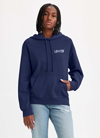 Mavi Kadın Kapüşon Yaka Sweatshırt GRAPHIC STANDARD HOODIE