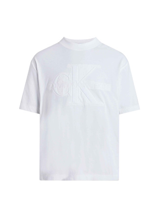 Calvin Klein Jeans Baskılı Beyaz Erkek T-Shirt J30J325210YAF