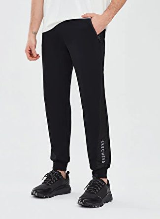 Skechers S241039-001 2XI-Lock M Jogger Sweat Siyah Erkek Lastikli Bel Regular Fit Eşofman Altı