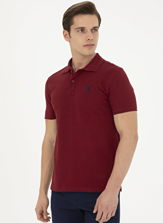 U.S. Polo Assn. Bordo Erkek Slim Fit T-Shirt TP04IY024