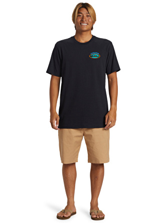 Quiksilver Siyah Erkek O Yaka  Standart Fit  T-Shirt AQYZT09541_STAY PEACEFUL MOE