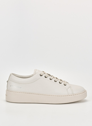 KARL LAGERFELD Beyaz Erkek Deri Sneaker FLINT Lace Lo Lthr