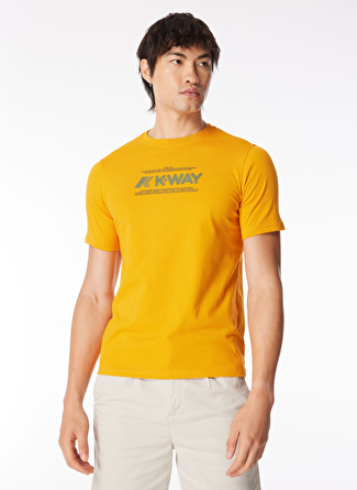 K-Way Bisiklet Yaka Turuncu Erkek T-Shirt K4125DW_ODOM TYPO