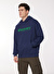 Discovery Expedition Lacivert Erkek Kapüşonlu Nakışlı Sweatshirt D3WM-SWT28  