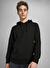 Jack & Jones Kapüşon Yaka Siyah Erkek Sweatshırt 12182537_JJEBASIC SWEAT HOOD NOOS