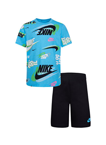 Nike Lastikli Bel Normal Siyah Erkek Çocuk Şort Takım 86K471-023 NKB ACTIVE JOY SHORT SET - Çocuk Giyim