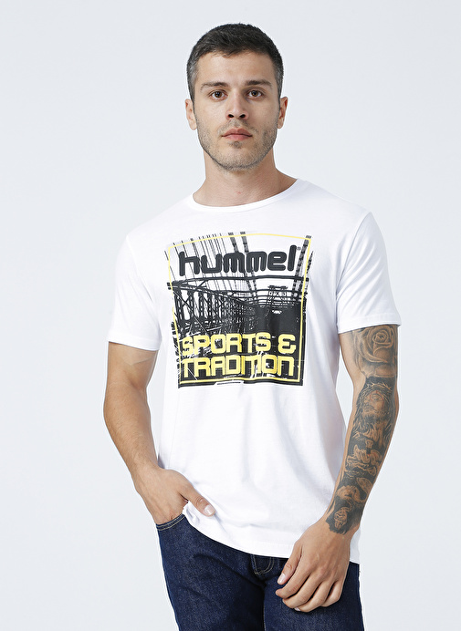 Hummel ALBUS Beyaz Erkek T-Shirt 910171-9001