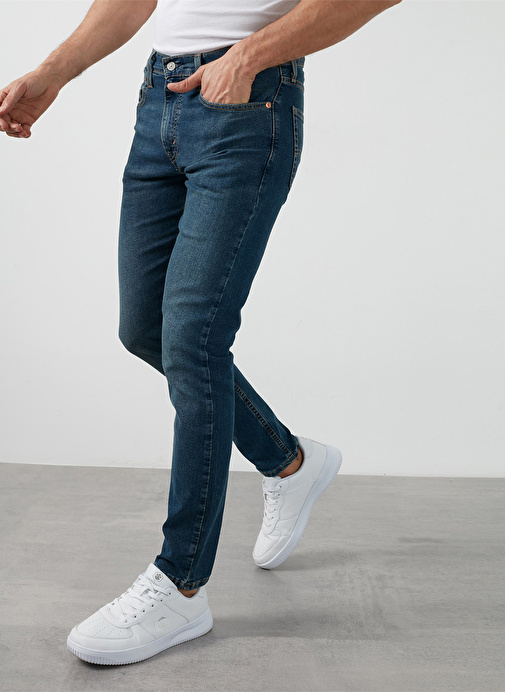 512 SLIM TAPER KIVRY COVE LOCAL Normal Bel Dar Paça Lacivert Erkek Denim Pantolon