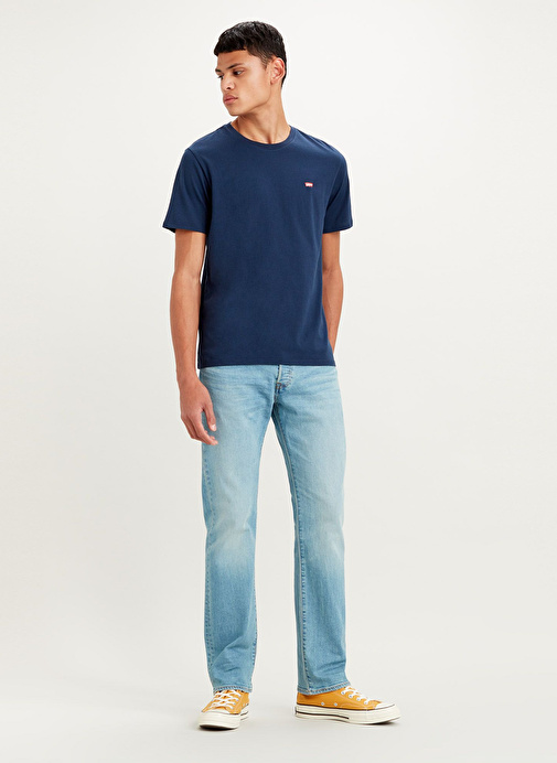 Levis Bisiklet Yaka Mavi Erkek T-Shirt SS CLASSIC HM TEE TR DRESS BLUES