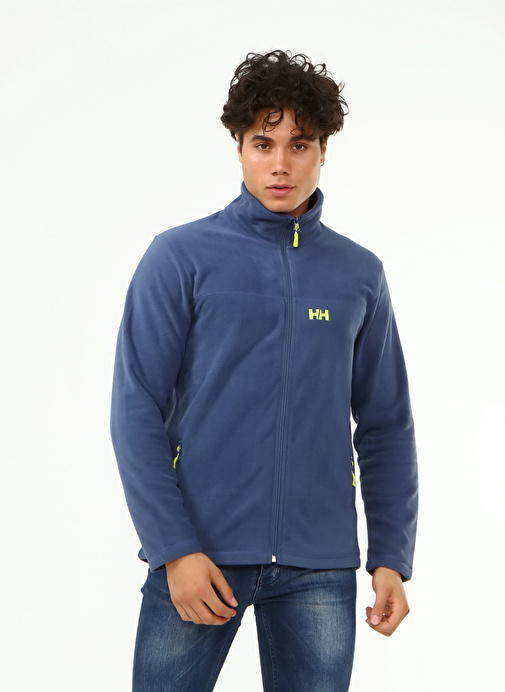 Helly Hansen HH ZIPPY Açık Lacivert Erkek Fermuarlı Yaka Normal Kalıp Polar Sweatshırt