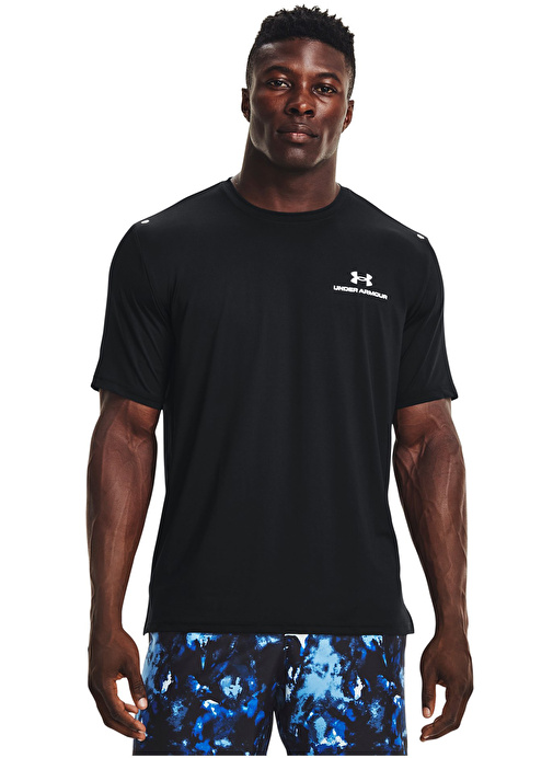 Under Armour 1366138 Ua Rush Energy Ss Bisiklet Yaka Normal Kalıp Düz Siyah Erkek T-Shirt