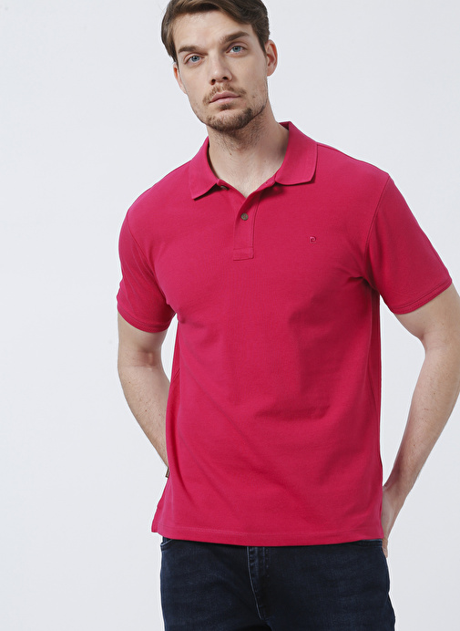 Pierre Cardin Polo Yaka Düz Pembe Erkek Polo T-Shirt EARTH