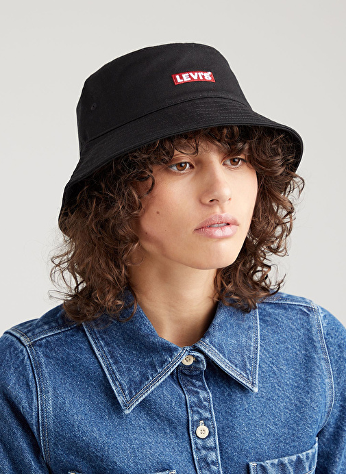 Levis Siyah Erkek Bucket Şapka BUCKET HAT - BABY TAB LOGO