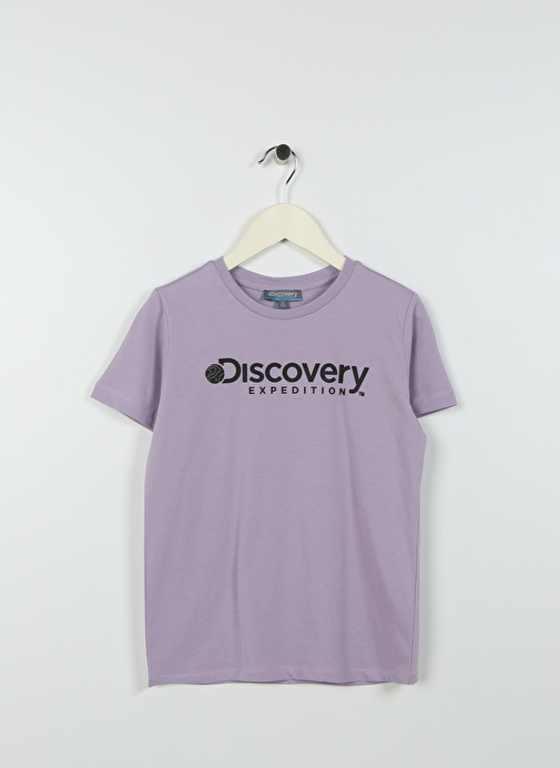 Discovery Expedition Lila Kız Çocuk Bisiklet Yaka Kısa Kollu Baskılı T-Shirt ROGERS GIRL