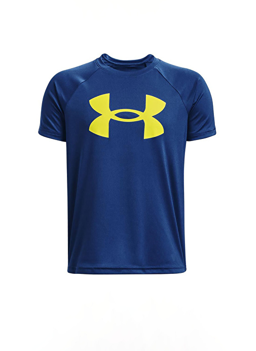 Under Armour Mavi Erkek Çocuk Bisiklet Yaka T-Shirt 1363283-471 UA Tech Big Logo SS