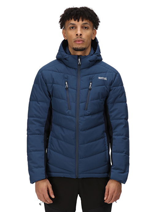 Regatta Lacivert Erkek Kapüşonlu   Zip Ceket RMN199 Cranmore Puffer Ceket