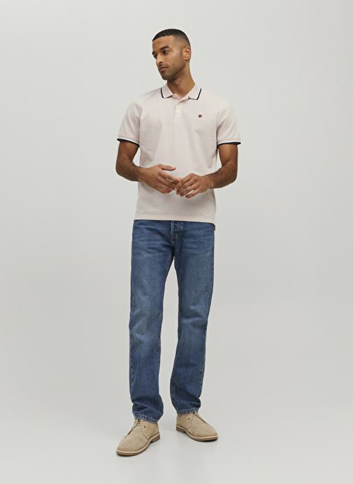 Jack & Jones Polo Yaka Düz Ekru Erkek T-Shirt 12169064_JPRBLUWIN POLO SS NOOS