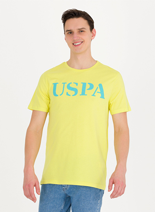 U.S. Polo Assn. Bisiklet Yaka Yeşil Erkek T-Shirt GEARTIY023