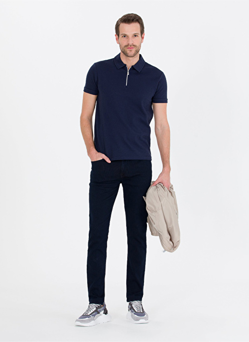 Pierre Cardin Normal Bel Normal Paça Slim Fit Koyu Lacivert Erkek Denim Pantolon VENEDIK