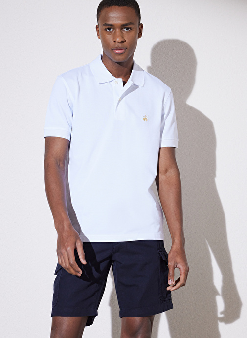 Brooks Brothers Beyaz Erkek Polo T-Shirt BBSP23MTS040