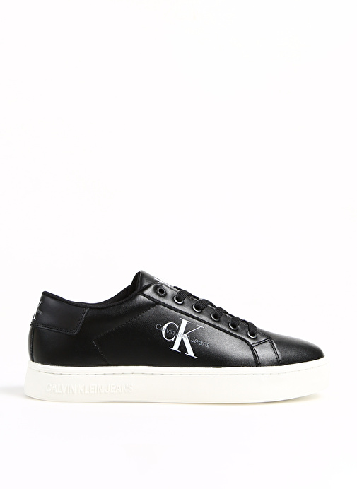 Calvin Klein Siyah Erkek Deri Sneaker CLASSICCUPLOWLACEUP LTH ML