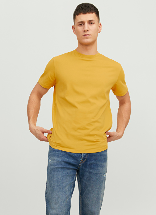 Jack & Jones Yuvarlak Yaka Kahve Erkek T-Shirt 12156101_JJEORGANIC BASIC TEE SS O-