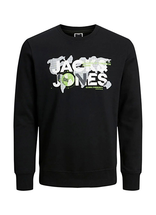 Jack & Jones Siyah Erkek Çocuk Sweatshirt JCODUST SWEAT HOOD SN JNR