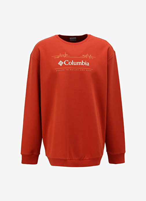 Columbia CS0329636_CS0329 Kiremit Erkek O Yaka Normal Kalıp Baskılı Sweatshirt