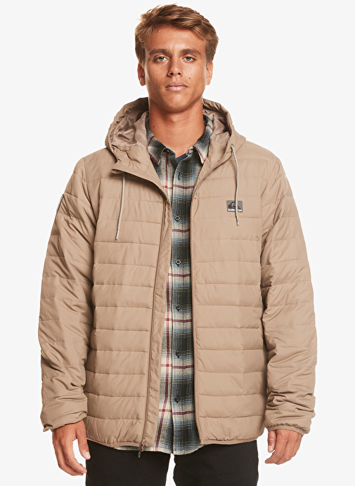 Quiksilver Bej Erkek Kapüşon Yaka Ceket EQYJK04008 Scaly Hood