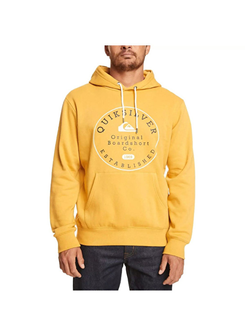 Quiksilver Sarı Erkek Kapüşon Yaka Sweatshirt EQYSF03150 Circle Trim Hood