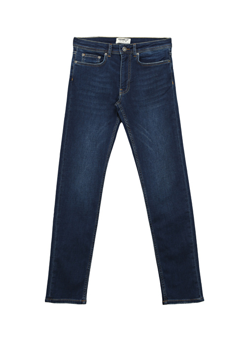 Fred Mello Normal Bel Normal Paça Slim Fit Lacivert Erkek Denim Pantolon FMDAVIS